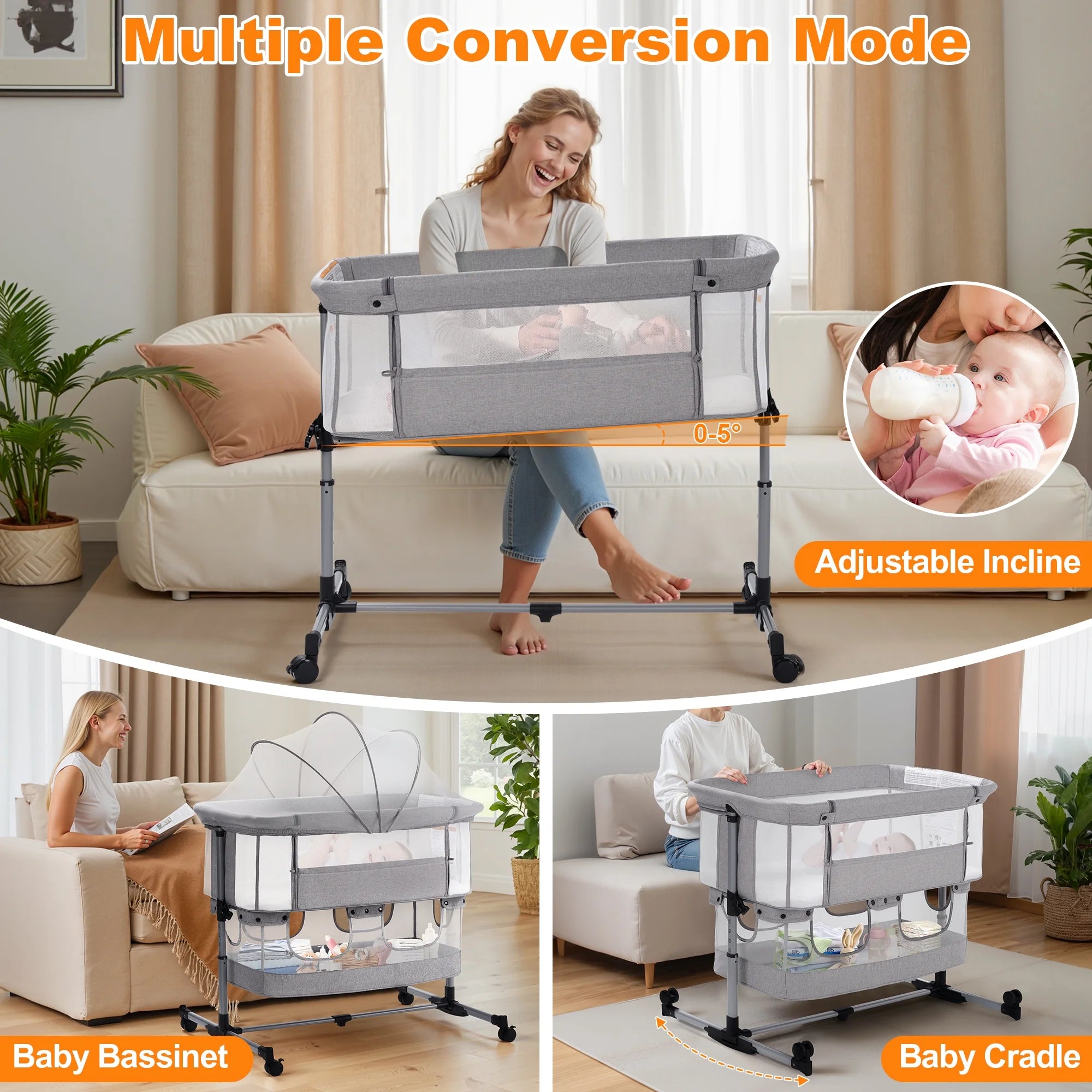 Vomeast Bedside Bassinet